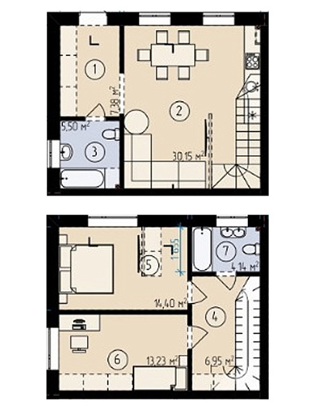 Таунхаус, 81.7 кв.м.