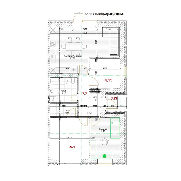 3-к квартира, 87 кв. м, Оренбург, улица Ростошинская, дом 64